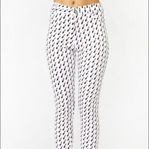 Nasty Gal Lipstick print skinny jeans